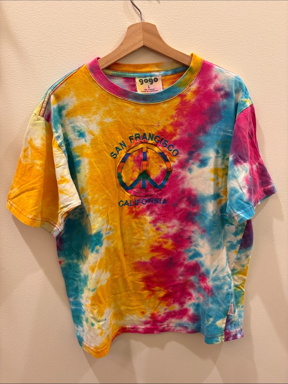 Vintage Tie-Dye San Francisco Peace Logo Tee
